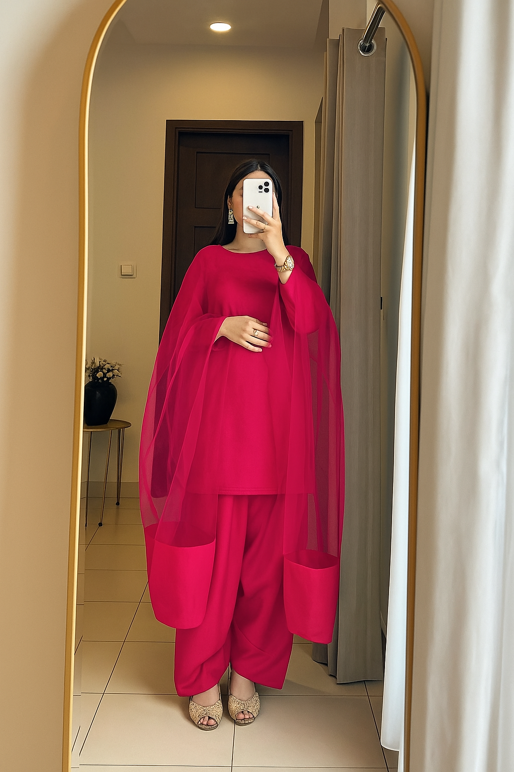 Hot Pink Farshi Shalwar