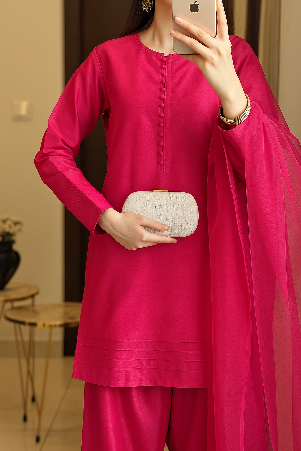Hot Pink Farshi Shalwar