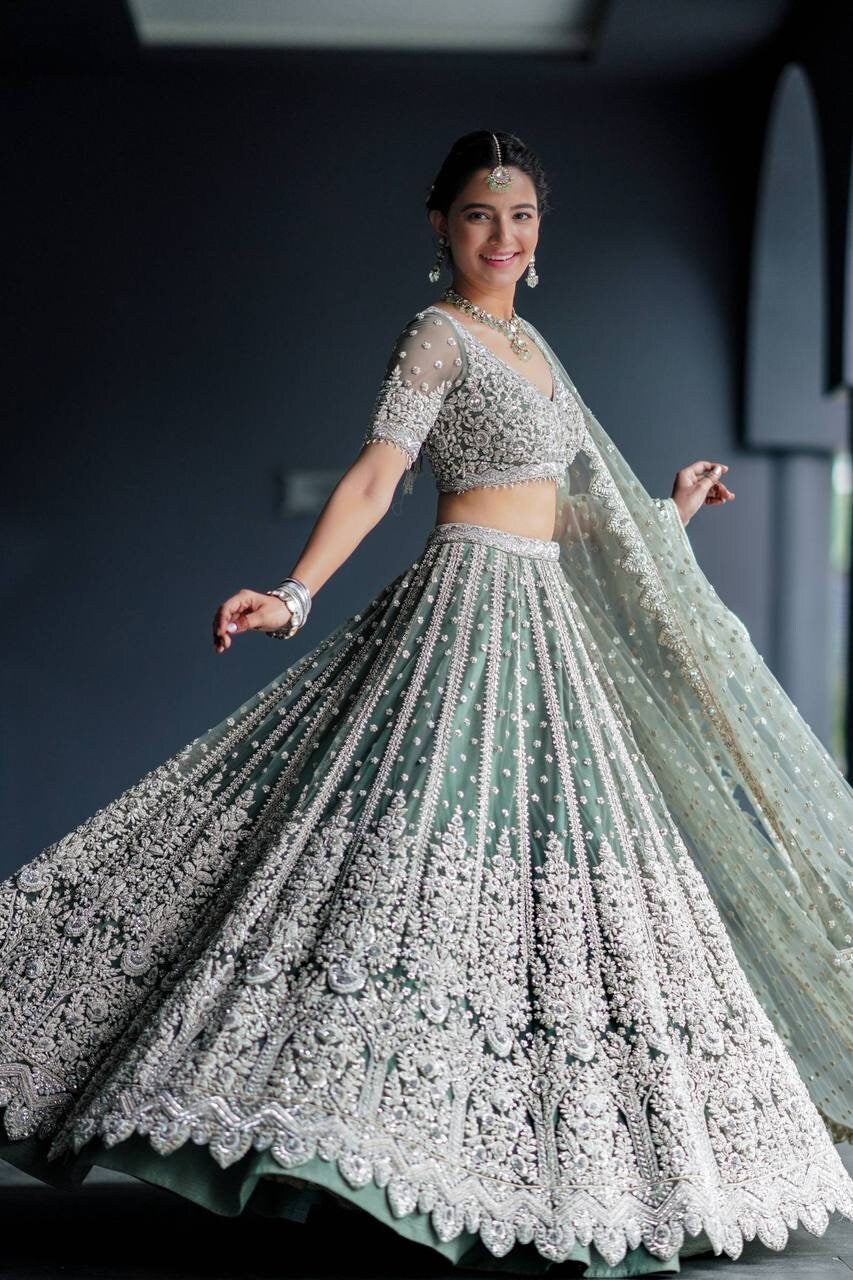 Teal on sale lehenga choli